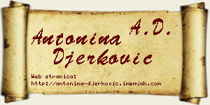 Antonina Đerković vizit kartica